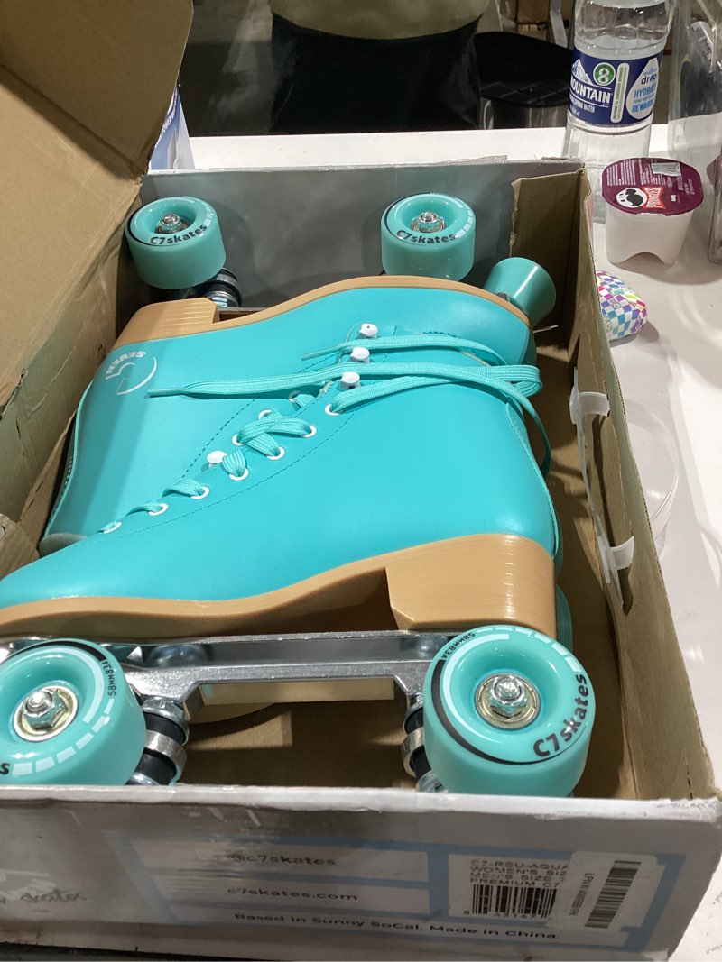 Condition photo showing Good Condition for c seven c7skates cute roller skates for girls and adults aquamarine women's 8 / men's 7