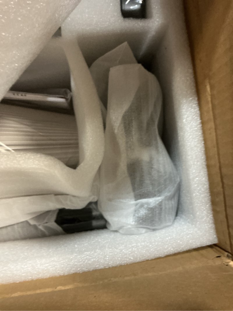 Condition photo showing New/Like New for Modern Linear Chandelier, 2-Light Dining Room Light Fixture with White Fabric Shade Kitchen Island Lighting Fixture for Over Table, Living Room, Bedroom Black