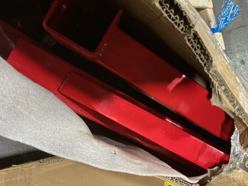 Condition photo showing As Is for 2-Ton Folding Engine Hoist Cherry Picker 4400 Lb Capacity Hydraulic Shop Crane with Telescoping Boom 6 Caster Wheels for Automotive Repair