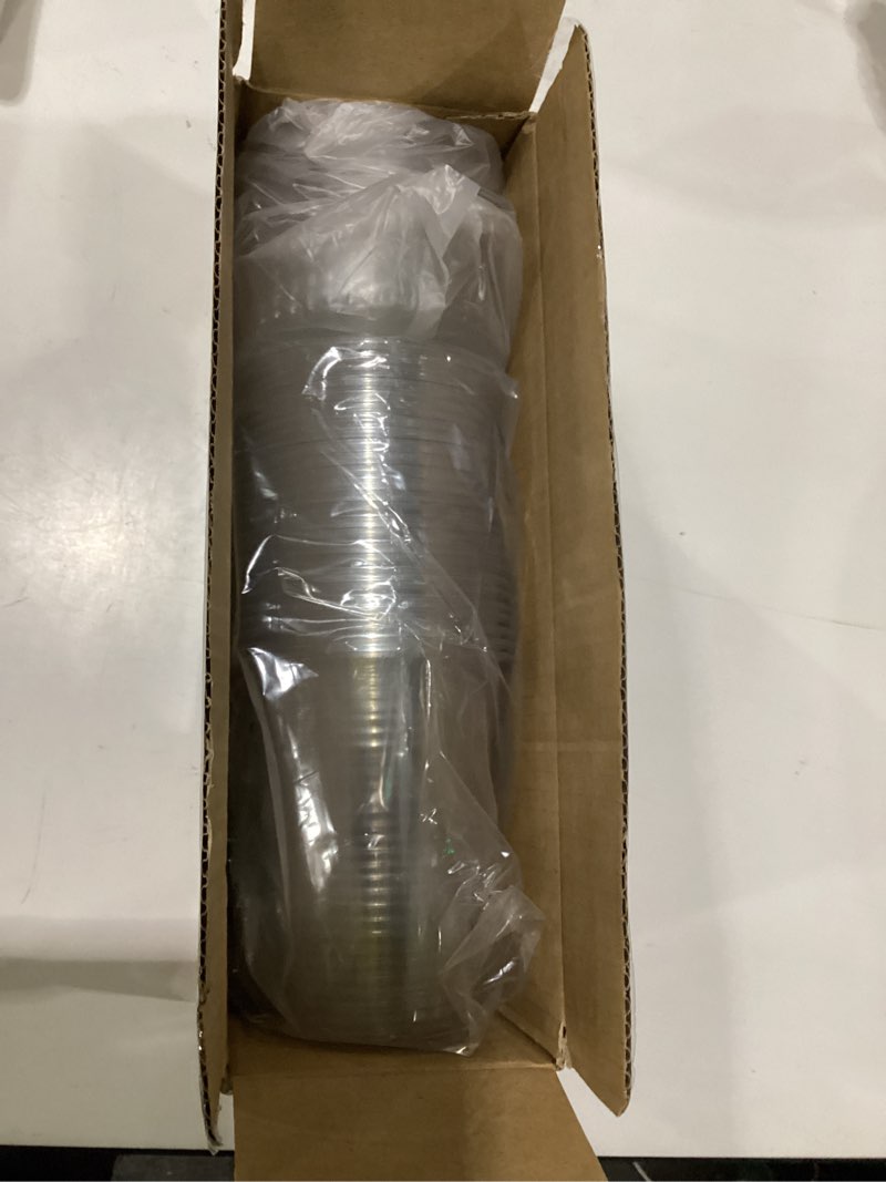 Condition photo showing Good Condition for cappatua 16 oz clear plastic cups with lids and straws, disposable drinking cups for cold drinks, iced coffee, milkshakes, smoothies, 25 sets 1 16 oz cups