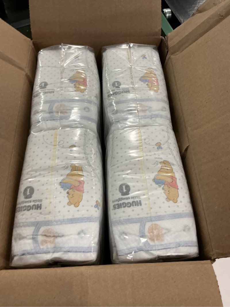 Condition photo showing New/Like New for Huggies Size 1 Diapers, Little Snugglers Baby Diapers, Size 1 (8-14 lbs), 96 Count, Packaging May Vary Size 1 96