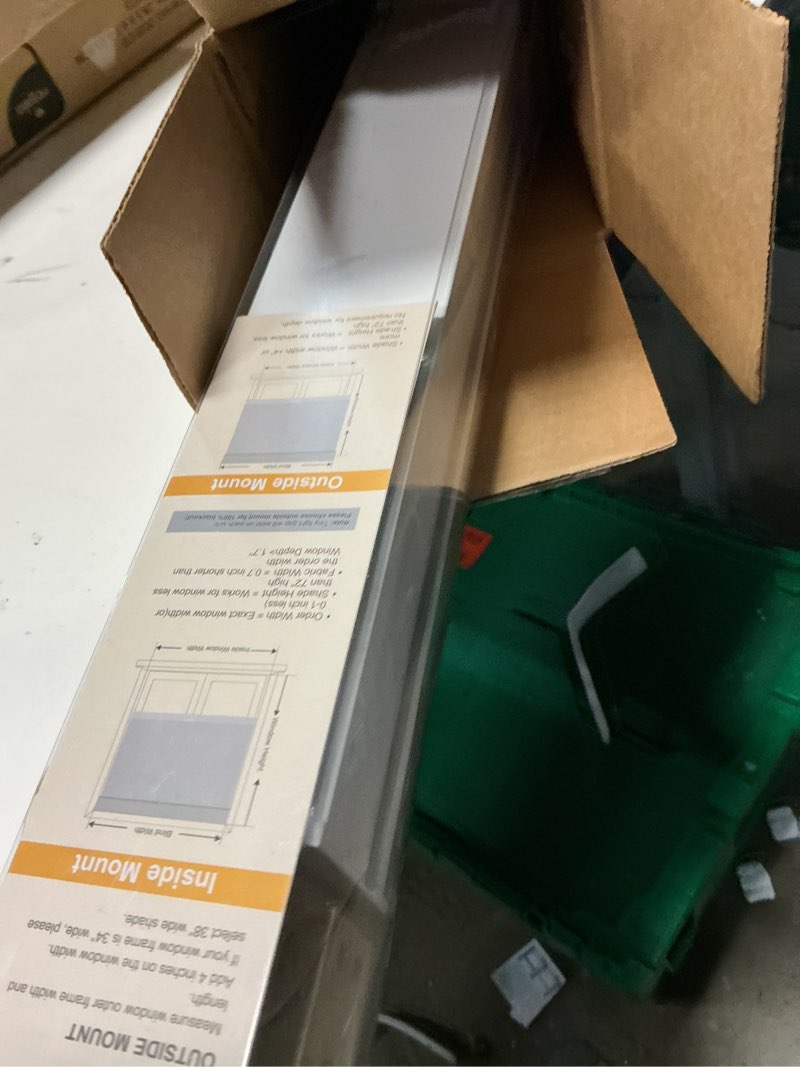Condition photo showing Good Condition for persilux cordless blackout roller shades for indoor windows, free-stop system with valance, thermal insulated fabric, uv protection shades for home and bedroom (linen,15" w x 64" h) 15"w x 64"h linen
