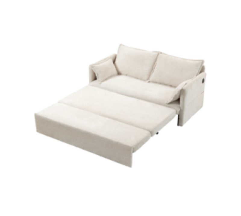 59.5inch Pull Out Sofa Bed,corduroy Convertible Sleeper Sofa Couch,Side Storage,and USB/C-TYPE Charging Ports Chair for Living Room,Bedroom,Apartment (Incomplete)