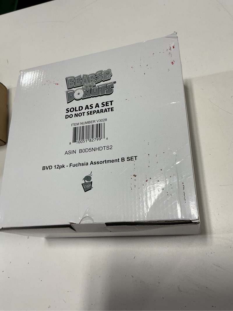 Condition photo showing New/Like New for Bears vs Donuts™ - Fuchsia Asst B 12 Pack | 4" Bean-Filled Mystery Plushies |From the VS World! (Characters will vary)