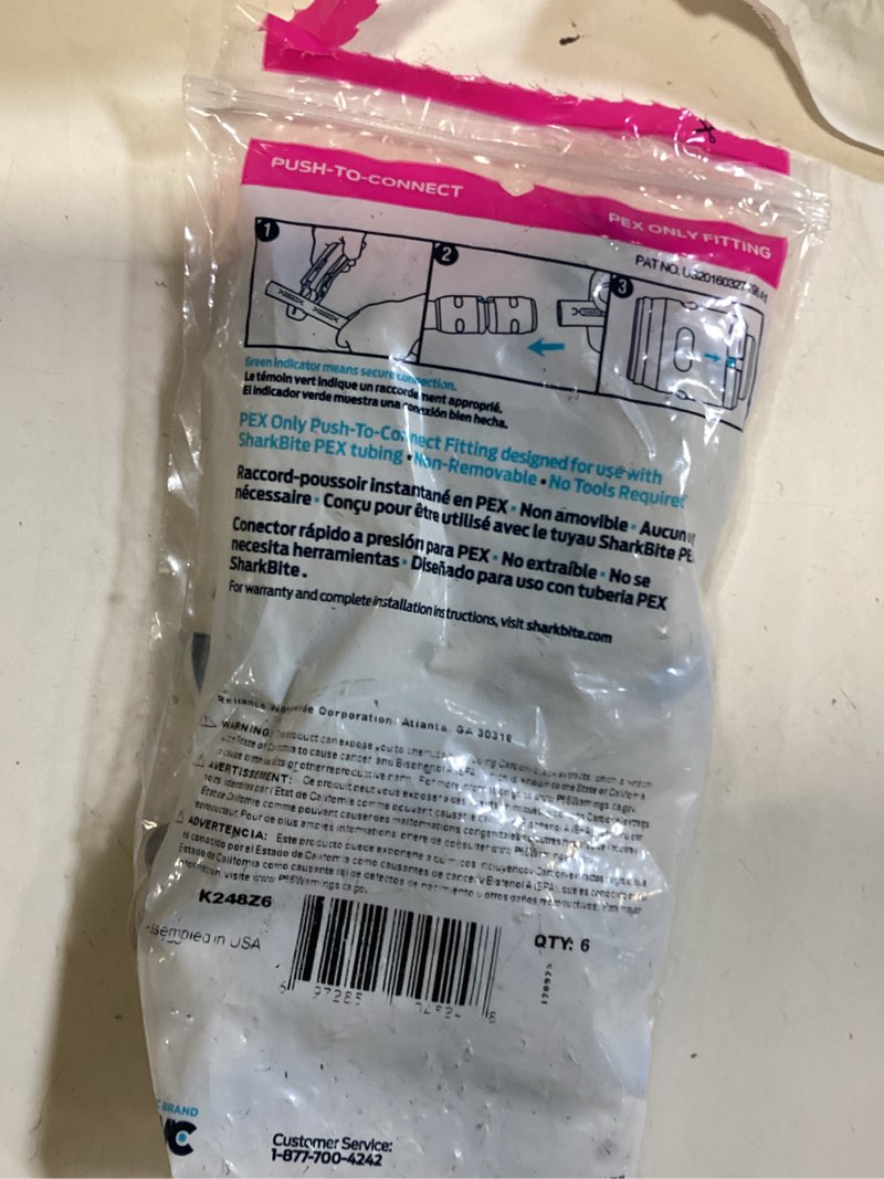 Condition photo showing As Is for mlsc. sharkbite pieces