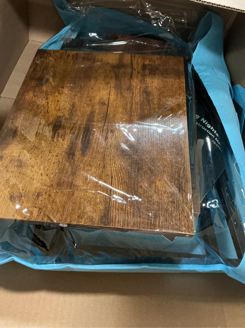 Condition photo showing Good Condition for dumos nightstand with charging station built in usb ports and ac outlets bedside table with adjustable fabric drawer and open shelf modern end table for bedroom,brown 15.7"d x 11.8"w x 23.6"h (2 drawers) brown 1