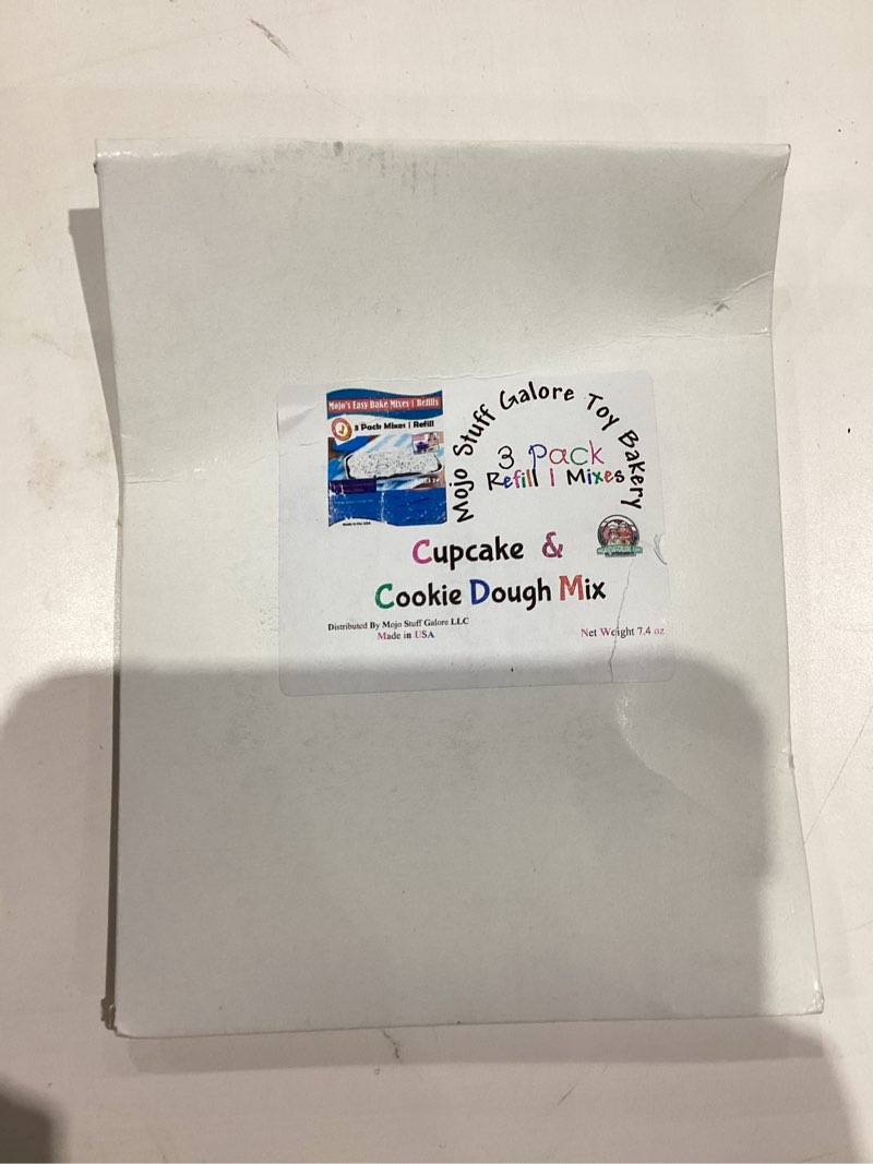 Condition photo showing New/Like New for Mojo Stuff Galore Mojo's Children's Easy to Bake Oven Mixes | Play Toy Oven 3 Pack Refill | Cakes and Cookies Ultimate Baking Supplies | Super Pack Net Wt 7.4 oz