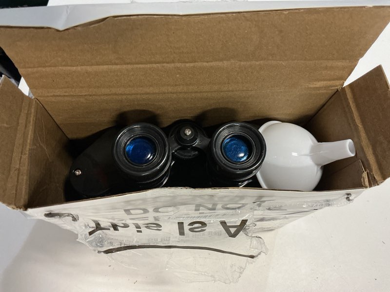 Condition photo showing As Is for 2 sets binocular flask for liquor - secret flask for women & men, fun for games & events