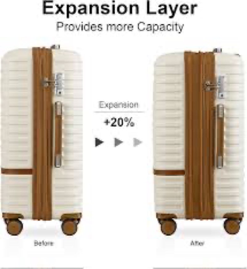 joyway lightweight carry-on luggage 20 inch with spinner wheels, tsa lock, durable abs hardshell sui
