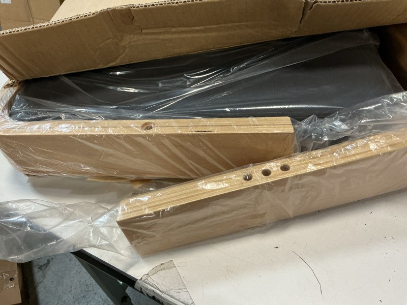 Condition photo showing Good Condition for Yoga Headstand Bench, Yoga Inversion Chair, Headstand Trainer with Wood Frame and Pu Pad,Stand Yoga Chair Stress Relief, Balance Training, Body Shaping, Load Capacity 300 Pounds Black wood