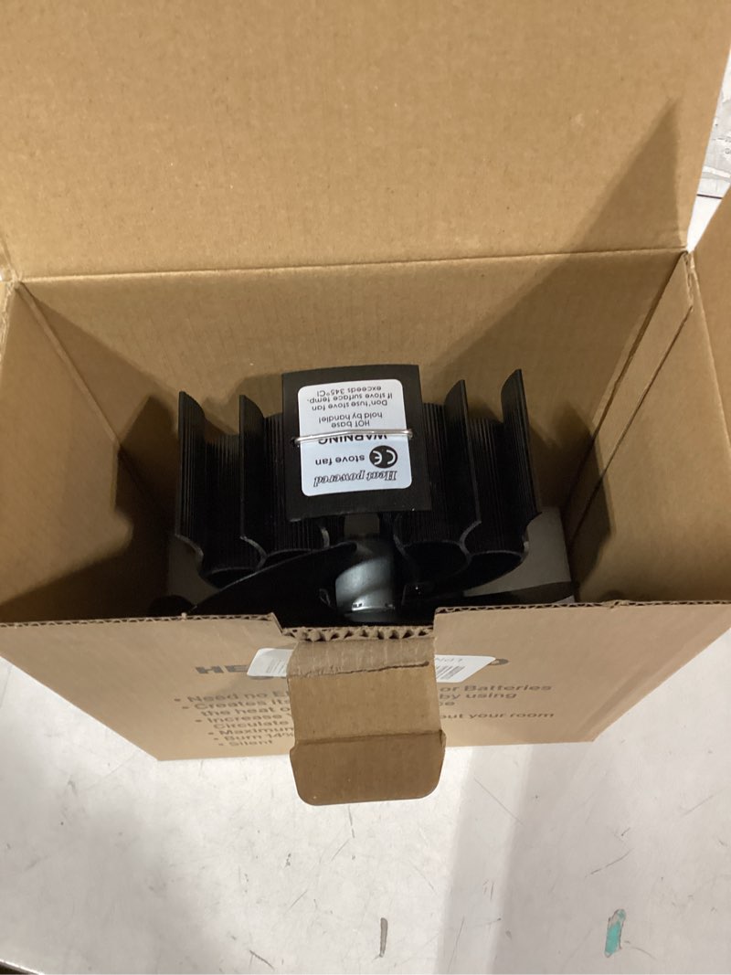 Condition photo showing As Is for Wood Stove Fan, Fireplace Fan for Wood Burning Stove, Heat Powered fan, Wood Stove Accessories, Quiet Operation Circulating Warm Air, (Include Magnetic Thermometer) (5-Blade) Medium