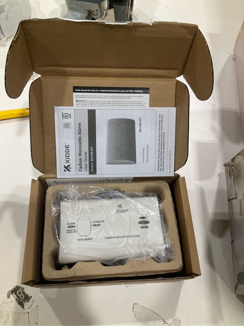 Condition photo showing Good Condition for kidde carbon monoxide detector, aa battery powered, portable for travel or home, 85 db alarm, led status indicators, 3rd edition 1 pack 3rd edition