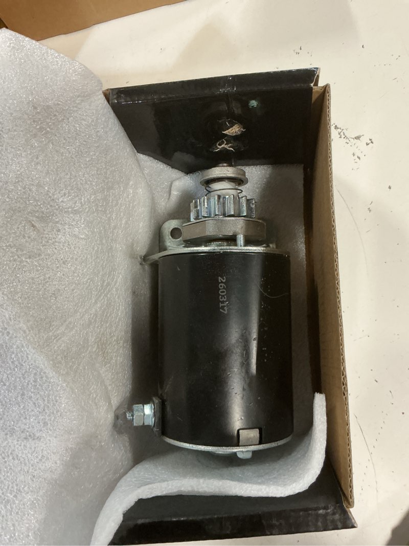 Condition photo showing As Is for starter motor & solenoid relay replacement for bs engine for john deere tractor e100 e110 la100 la105 la110 la115 la125 d100 d105 d110 d120 z225, 593934 693551 bs693551 mia13018