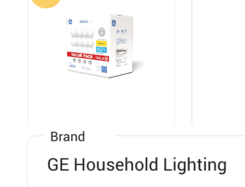 GE Household Lighting Soft White 60W Replacement LED Frosted Indoor Non-Dimmable General Purpose A19 Light Bulbs 12pk: 800 Lumens, 9W, E26 Base, 2700K (  72  pcs )