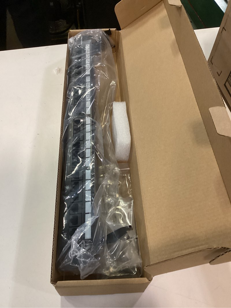 Condition photo showing Good Condition for Patch Panel 24 Port Cat6 with Coupler Keystone, Cat6 Network Patch Panel 10G No Punch Down, Time-Saver Ethernet 1U Rj45 Panel with Sturdy Back Bar, 19 Inch Coupler Network Panel CAT6 24 Port