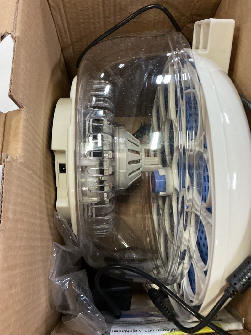 Condition photo showing As Is for 18 egg incubators for hatching eggs, incubation day display, 2 egg trays, automatic egg turning, built-in egg candler, auto refill, adjustable air vent, for chicken, quail, duck, turkey & goose eggs