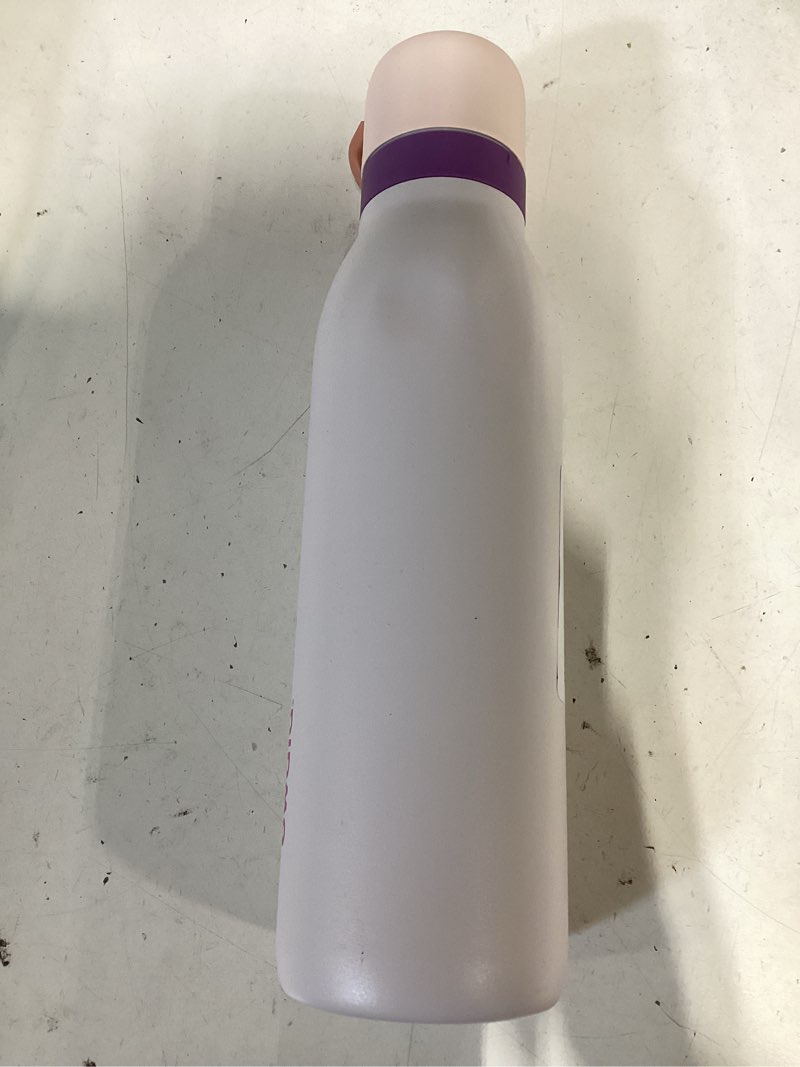 Condition photo showing As Is for owala freesip twist insulated stainless steel water bottle with straw for sports and travel, bpa-free, 18-oz, pink/purple (dreamy field) dreamy field 18 ounces