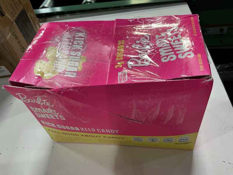 Condition photo showing Good Condition for SmartSweets Barbie Pink Lemonade Dream Gummy Candy: 1.8oz (Pack of 14), Gummy Candy with Low Sugar, Low Calorie, No Artificial Sweeteners, Plant-Based, Gluten-Free, Healthy Snack for Kids & Adults( BB 04/14/2026) 