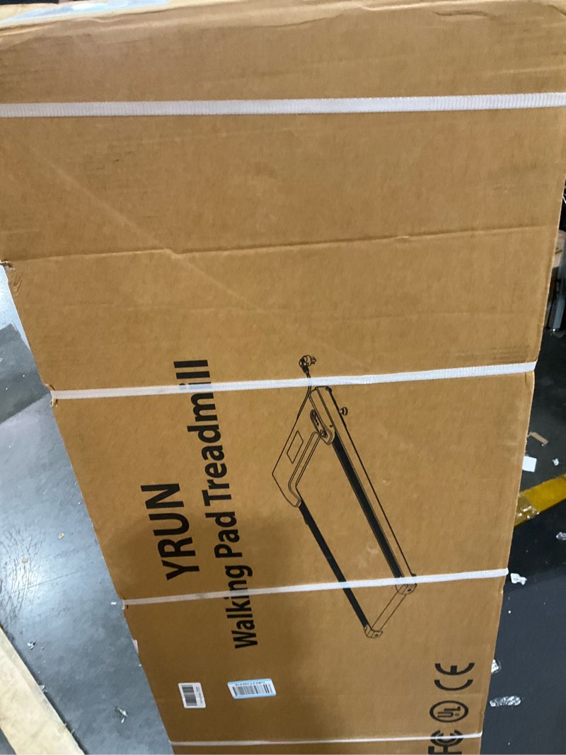 Condition photo showing New/Like New for YRUN NeoSilent Walking Pad Treadmill Under Desk for Home & Office with BLDC Core and Extra-Large Belt, App Control, Portable and Compact for Small Space Orange Black