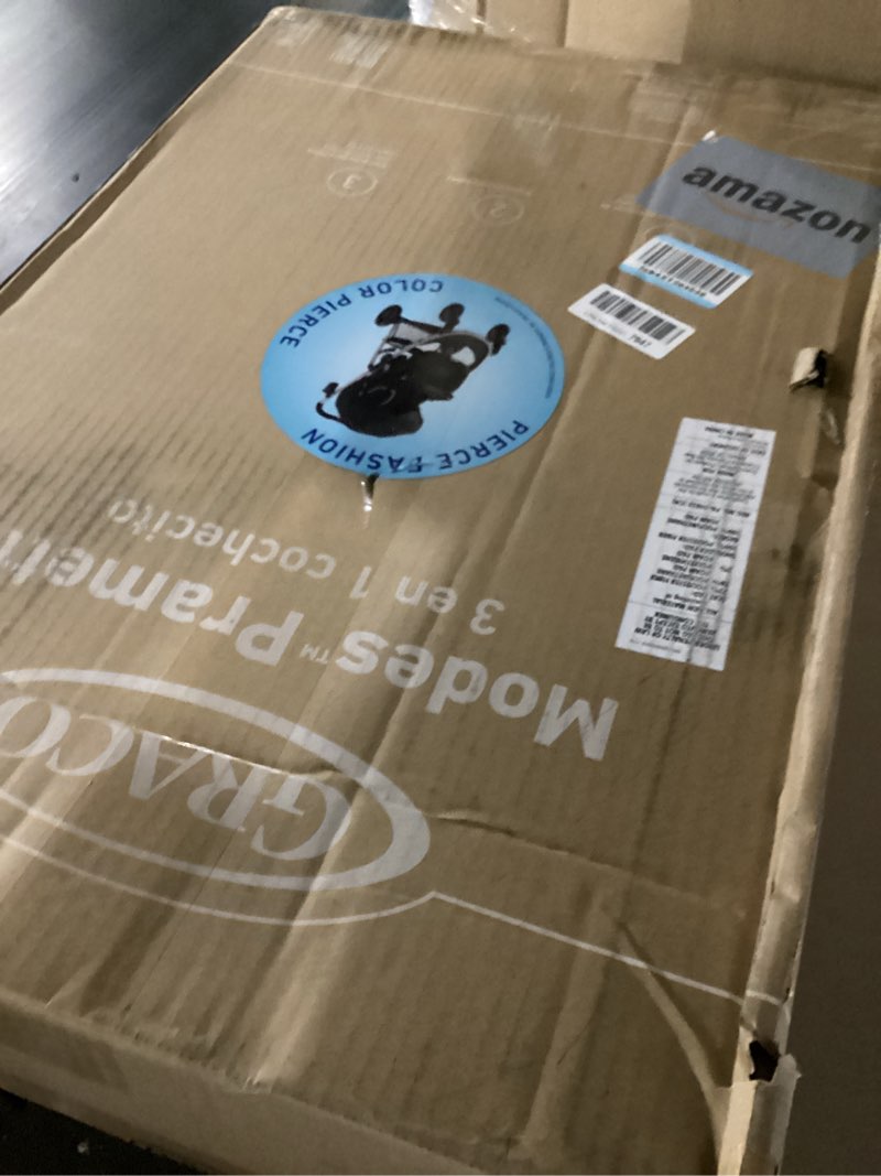 Condition photo showing New/Like New for graco modes pramette stroller, 3-in-1 baby stroller, 3 modes from infant car seat carrier, infant pramette, to toddler stroller, reversible seat, one hand fold, extra storage, child tray, pierce stroller pierce