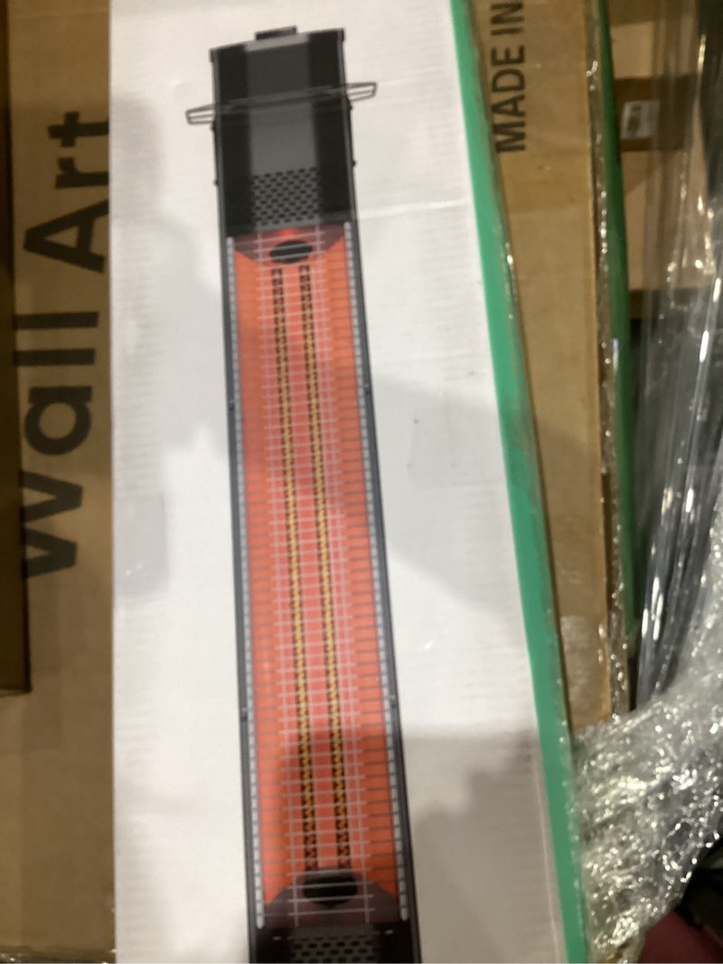 Condition photo showing New/Like New for VAGKRI Outdoor Electric Patio Heater, 1500W 36" Infrared Heater with 2 Heat Tube, 3 Levels, Tip-Over&Overheat Protection, IPX5 Waterproof Tower Electric Patio Heater for Outdoor Indoor, Backyard, Room