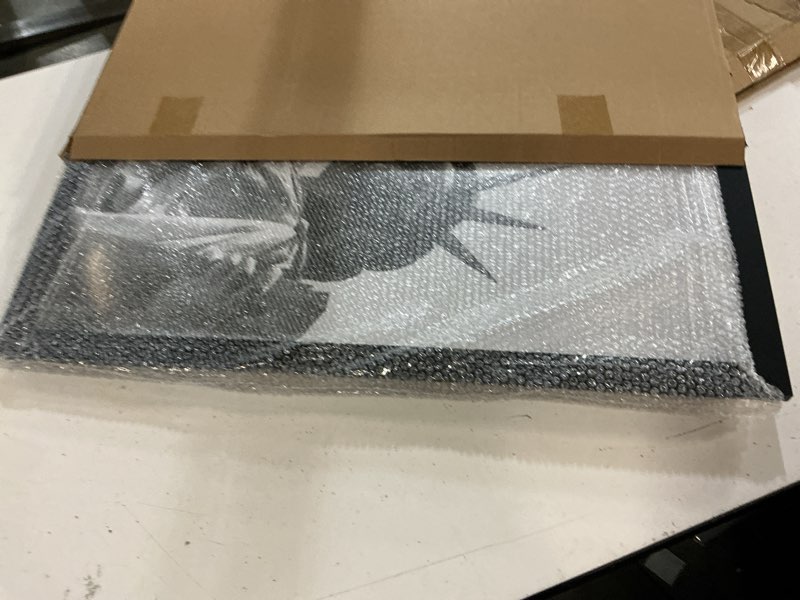 Condition photo showing Good Condition for one wall tempered glass 18x24 poster frame, black wood photo picture frame for wall vertically or horizontally display - mounting hardware included 1 pack