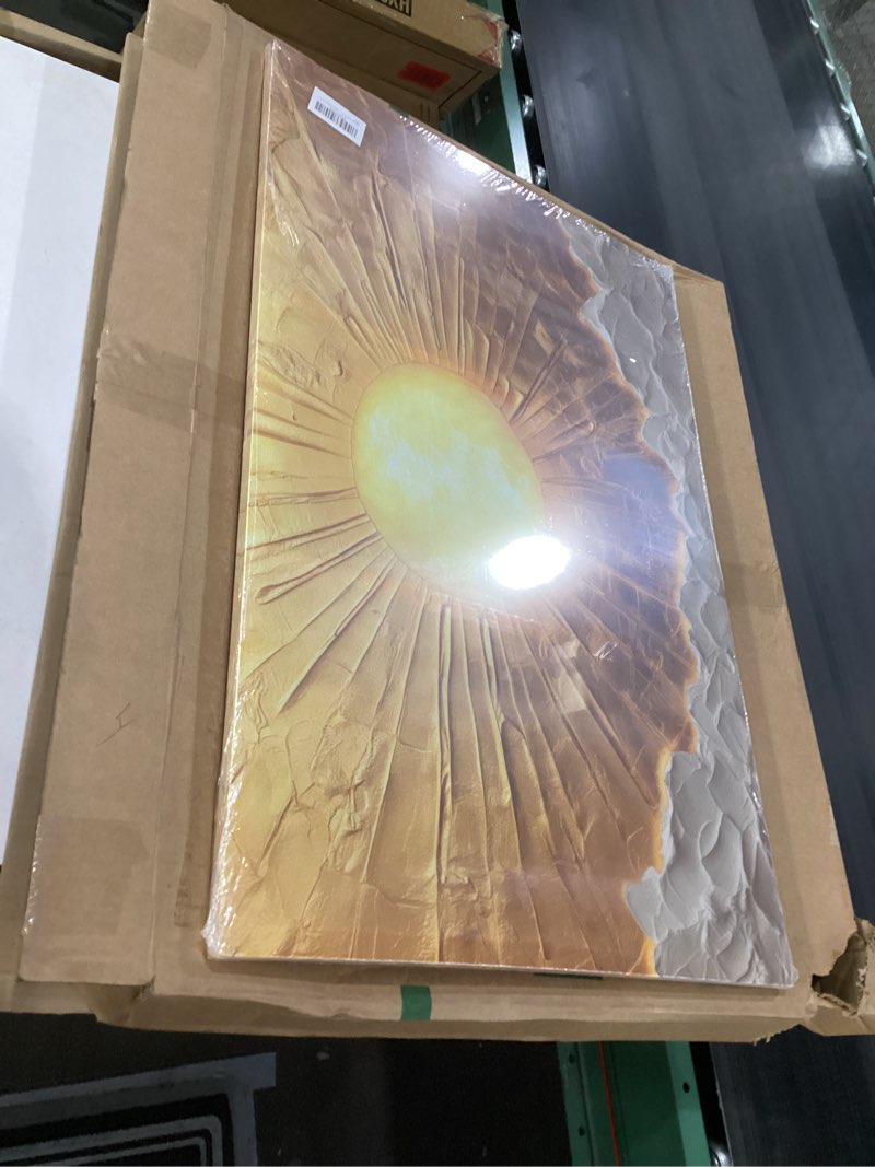 Condition photo showing Good Condition for boho sun canvas wall art bohemia minimalism golden abstract sunrise sunset modern luxury painting picture wall decor poster print artwork for living room bedroom office home decoration canvas 36"l x 24"w