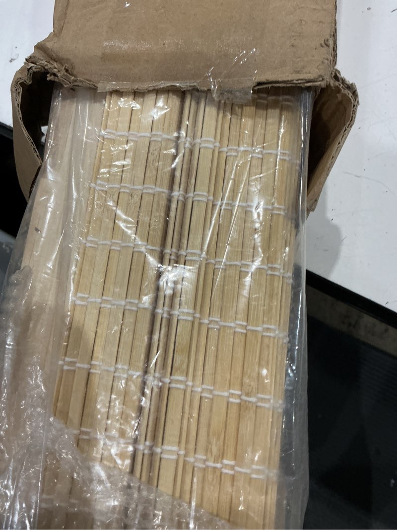 Condition photo showing Good Condition for lazblinds no drill cordless bamboo roman shades, 34" w × 64" h, natural | tool-free privacy light blocking window treatment, roll up bamboo blinds for windows