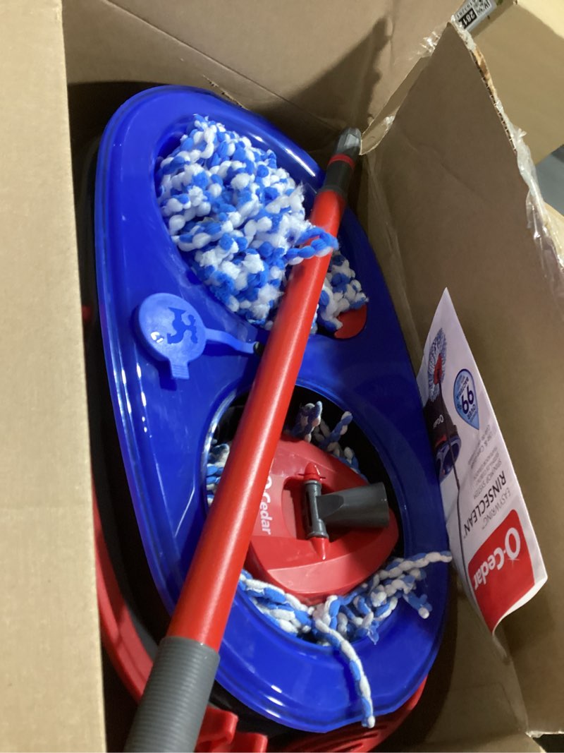 Condition photo showing Good Condition for O-Cedar RinseClean Spin Mop & Bucket System + 2 Extra Mop Heads| Clean with Water | Removes 99% of Bacteria Plastic Rinseclean Spin Mop & Bucket + 2 Extra Refills Cleaning System