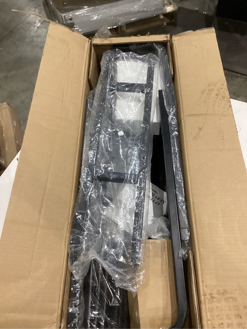 Condition photo showing As Is for roof rack basket 64" x 39" heavy duty rooftop cargo basket 300 lbs capacity steel roof rack cargo baskets luggage holder rack for suv truck car travel camping storage black?64*39in?