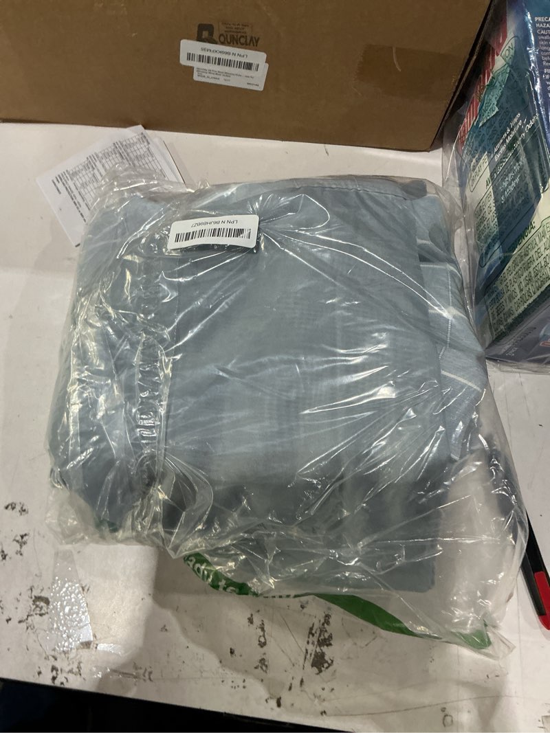 Condition photo showing New/Like New for calm horizon series no hook shower curtain, jacquard with snap-in liner, 4 magnets & side suction cups, water-repellent bath curtain spa hotel with window (blue, 72"w x 86"l(pack of 1)) blue 72"w x 86"l (pack of 1)