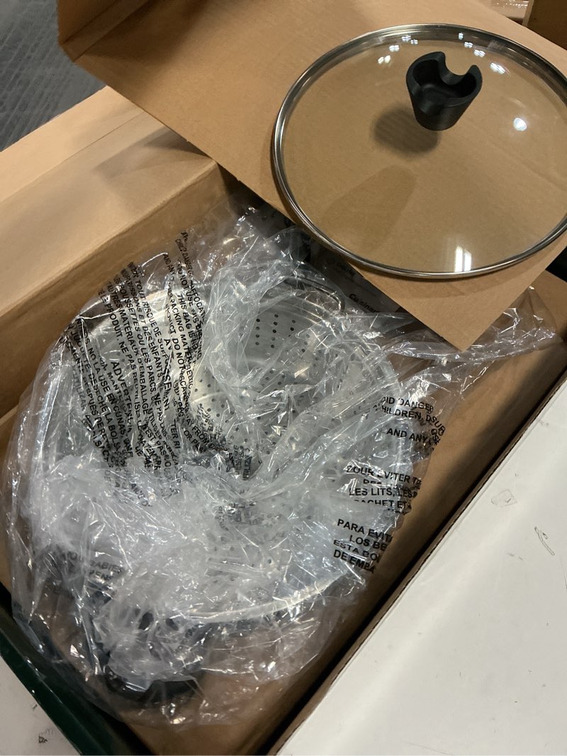 Condition photo showing Good Condition for Cuisinart Preferred Pan 4-Pc Set - Nouveau Navy (4.5 Qt. Multi-Purpose Pan w/Cover, Steamer, Slotted Turner)