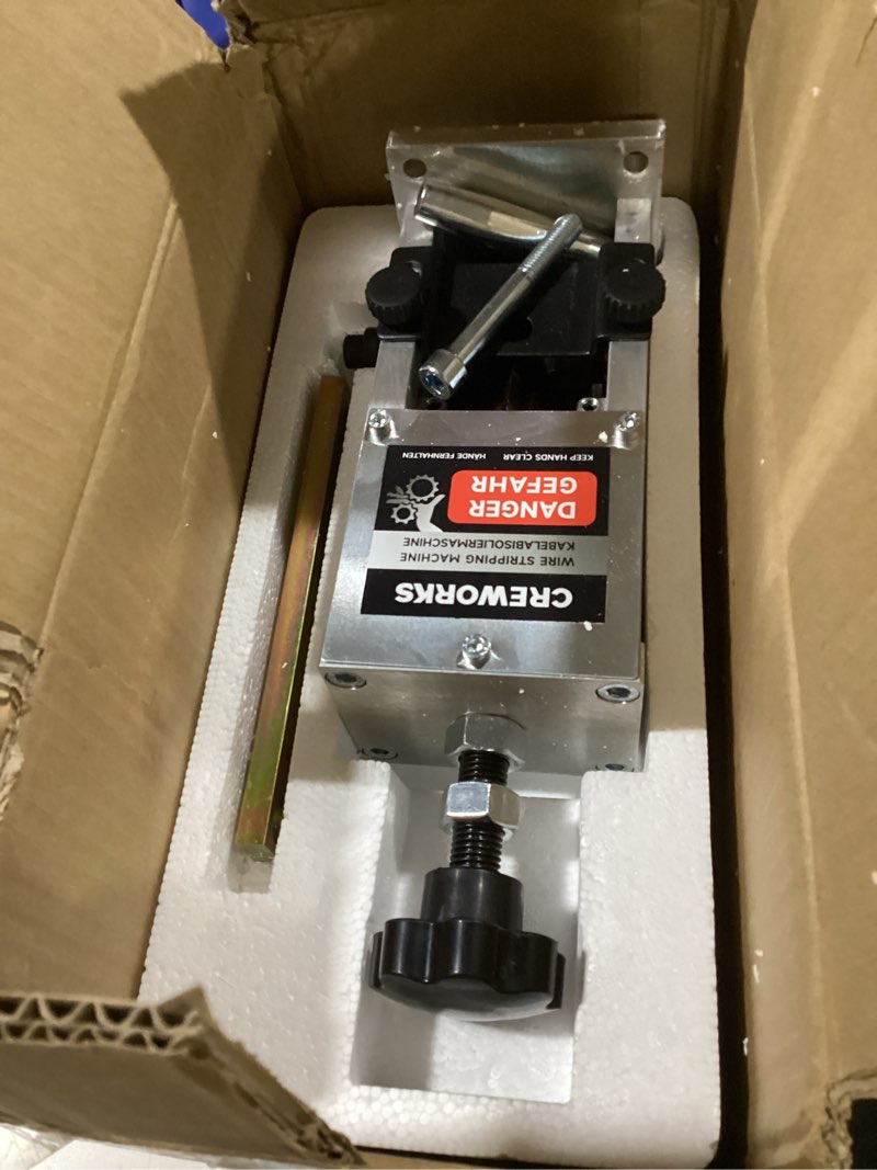 Condition photo showing Good Condition for creworks manual wire stripper machine, 0.06"-1" wire stripping machine, wire stripping tool for 1.5-25mm scrap wire, drill powered cable stripper for diy cable, copper wire stripper for leftover cable ?for 7/0-15 gauge wires