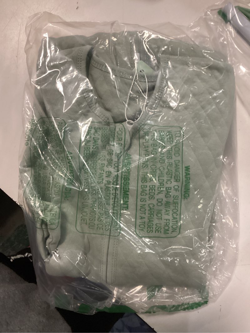 Condition photo showing Good Condition for Yoofoss Baby Sleep Sack 18-24 Months 1.0 Tog Long Sleeve Sleep Sack Organic Cotton Wearable Blanket for Toddlers 2-Way Zipper Quilted Sleeping Sacks(X-Large) Green 18-24 Months