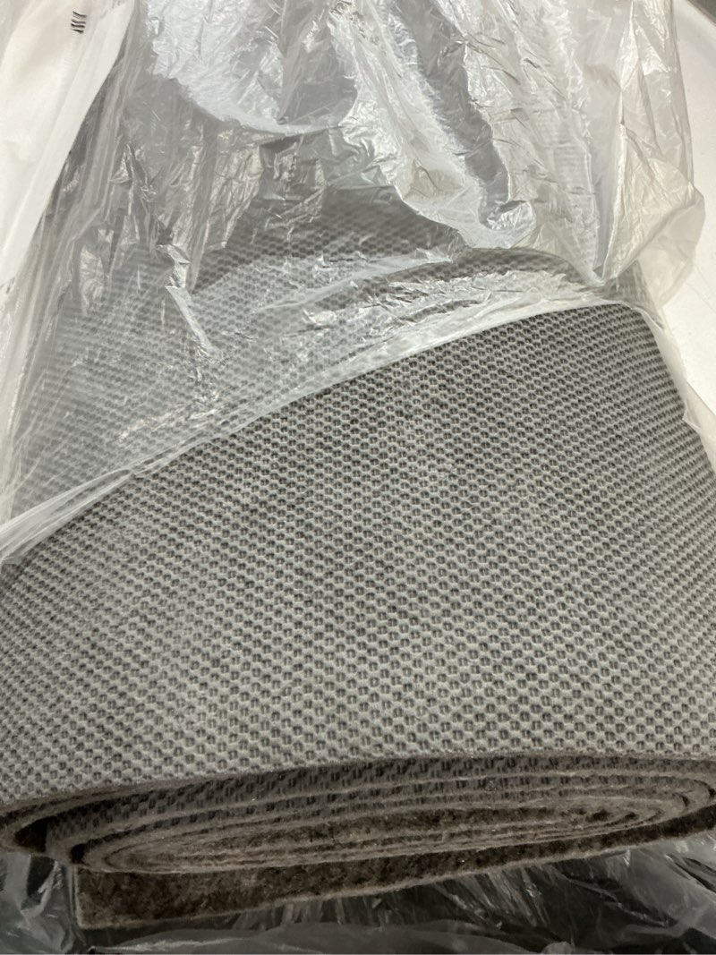 Condition photo showing As Is for ottomanson 3' x 12' non-slip rug pad gripper 1/4 inch thick dual surface felt + rubber gripper - safe for all floors, brown brown 3' x 12' (runner)