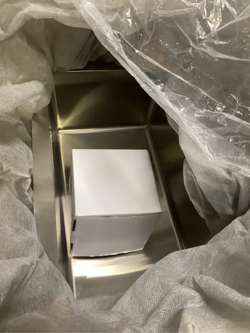 Condition photo showing Good Condition for 10x18 inch bar sink drop in, handmade 304 stainless steel sink, 6" deep single bowl, r10 tight radius, topmount installation, for small kitchen/rv/bar sink, brushed stainless steel 10"l x 18"w x 6"d