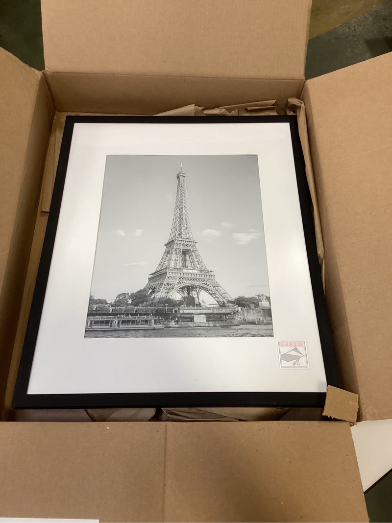 upsimples 18x22 Picture Frame, Display Pictures 14x18 with Mat or 18 x 22 Without, Wall Hanging Poster Frames, Black, 1 Pack