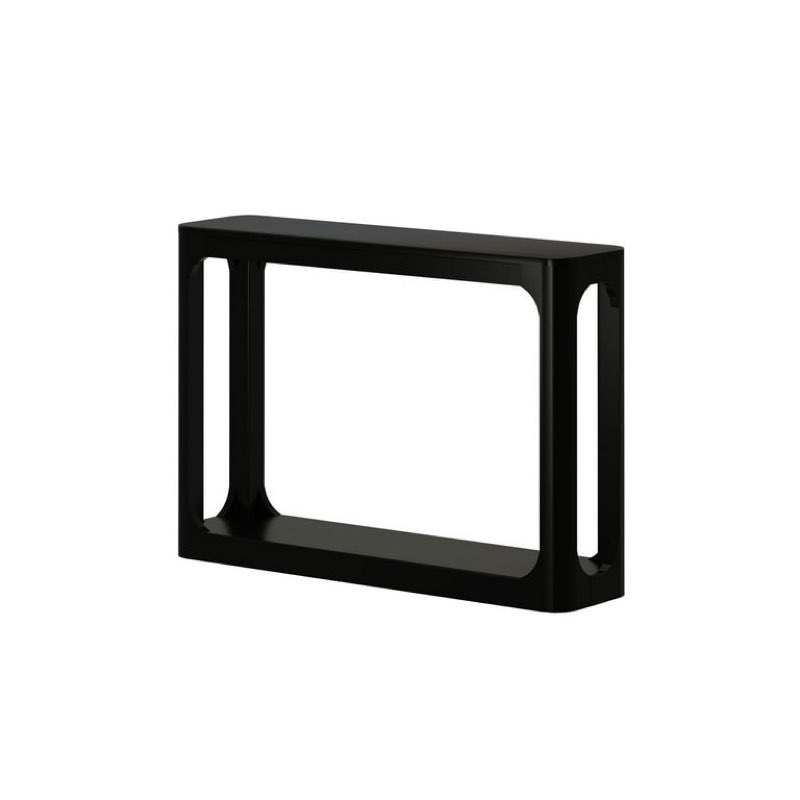 46" Solid Wood Console Table Color: Black