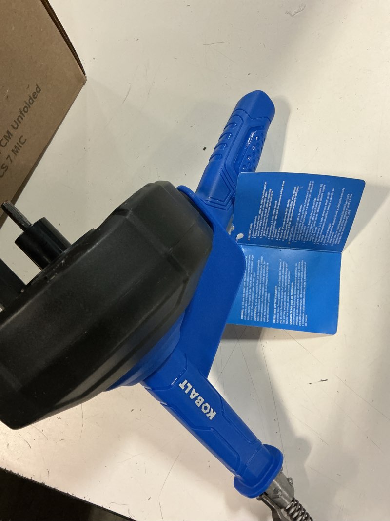 Condition photo showing As Is for kobalt 1/4-in x 25-ft high carbon wire hand auger for sink