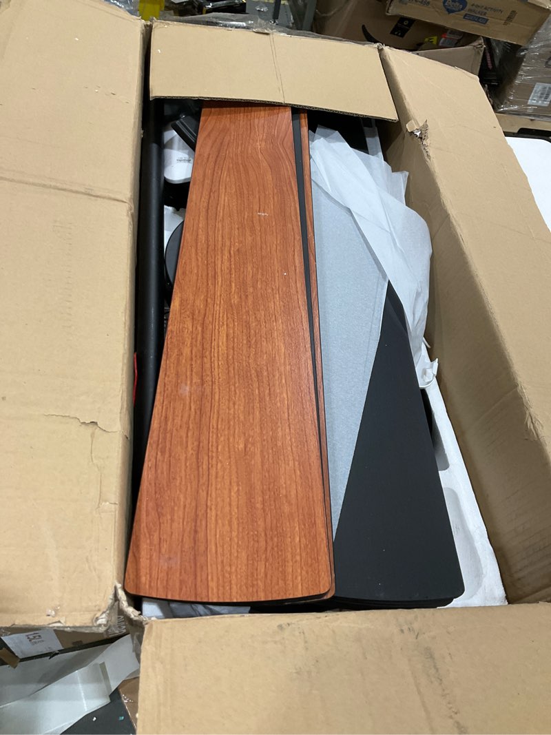 Condition photo showing As Is for Depuley 72-Inch Ceiling Fan with Light: Modern 8-Blade Walnut and Black Indoor Outdoor Fans with Remote App Control Dimmable Light - Ultra Quiet DC Motor Reversible 6 Speed Timer Walnut and Black 72 inch-with light
