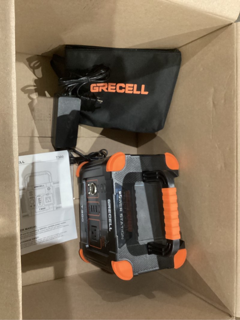 Condition photo showing Good Condition for grecell portable power station 300w (peak 600w),grecell 288wh solar generator with 60w usb-c pd output, 110v pure sine wave ac outlet backup lithium battery for outdoors camping travel rvs