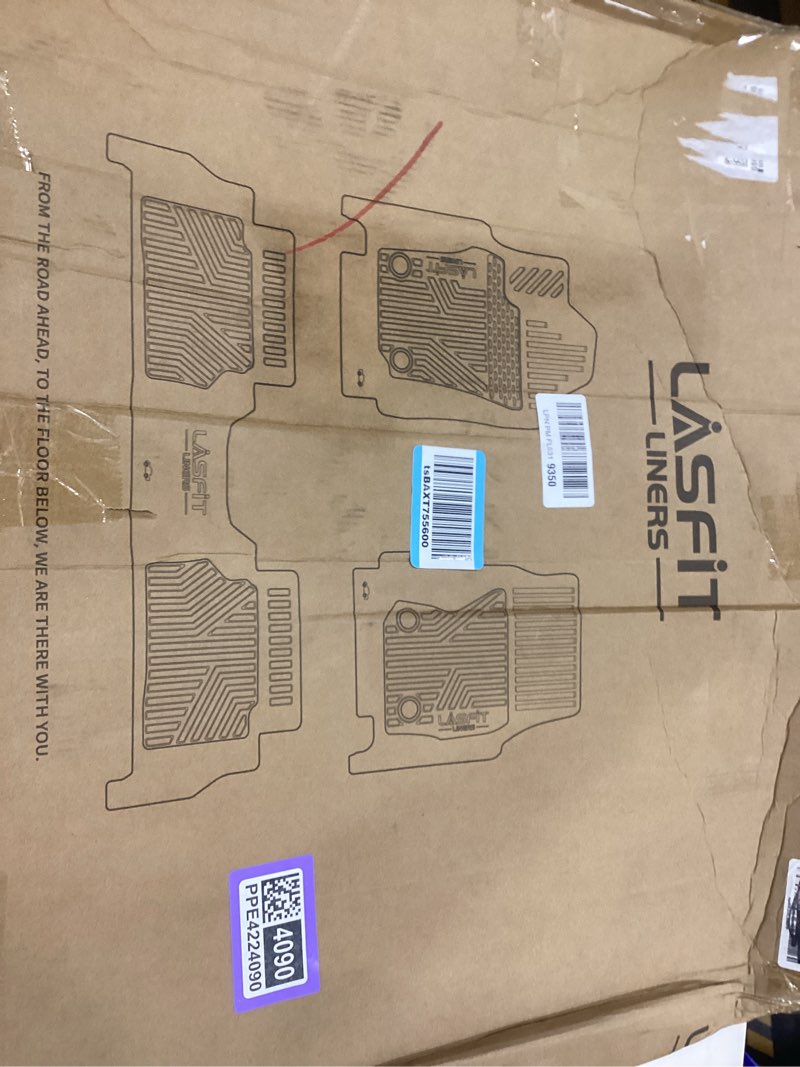 Condition photo showing Good Condition for lasfit floor mats for 2019-2025 2026 ram 2500/3500 crew cab bucket seat for carpet & vinyl floor (not fit model with pto kit), all weather tpe custom fit car mats floor liners 1st & 2nd row, black 2500/3500 2019-2026 floor mats