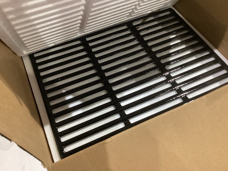 Condition photo showing New/Like New for 18.75" grill grates for weber genesis ii 300 & genesis ii lx 300 grills, grill parts for weber genesis 2 e310, genesis ii e310 315 335, porcelain-enameled cast iron replacement grates for weber 66095 18.75" x 13.25" – 2 pack