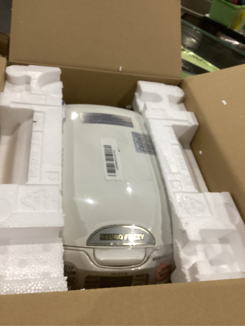 Condition photo showing As Is for Zojirushi Neuro Fuzzy 10-Cup Rice Cooker and Warmer (Premium White) 10-Cup uncooked rice