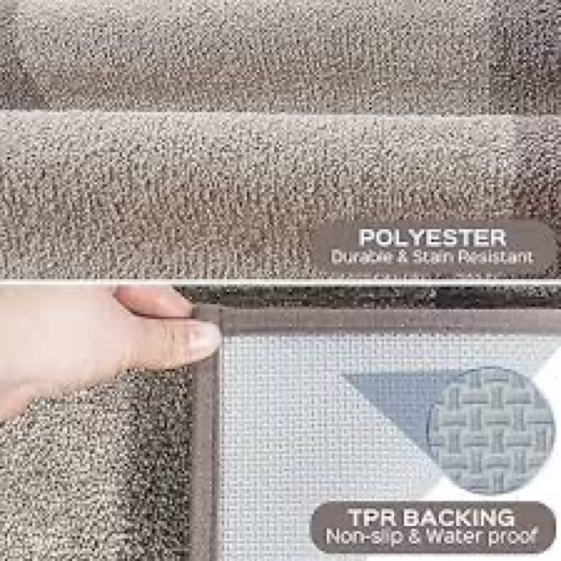 DOMUSTEX Machine Washable Kitchen Rug 32" x 84", Non Slip Kitchen Mat for Floor, Absorbent Entrance 