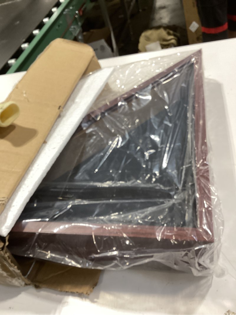 Condition photo showing Good Condition for americanflat large flag display case - fits folded 5x9.5' burial flags - silhouette collection - display box for wall or tabletop - mahogany