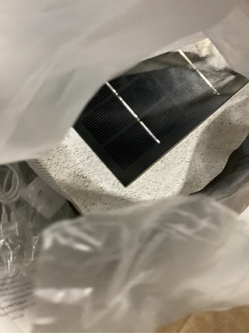 Condition photo showing Good Condition for solar powered outdoor rock speaker 4.5 inch peak 80w deep bass – 22 hr playtime multi-sync 200 speakers, bluetooth 5.4 stereo 120 ft rang,remote control/ipx65 for garden pool 2-pack (colorful)