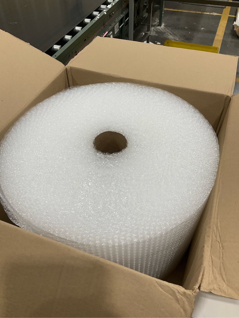 Condition photo showing Good Condition for Amazon Basics Bubble Cushioning Wrap Packing Material for Fragile Items, Perforated, 12 inch x 175 ft Long Roll, Small 3/16", Clear Clear 12 inch x 175 ft