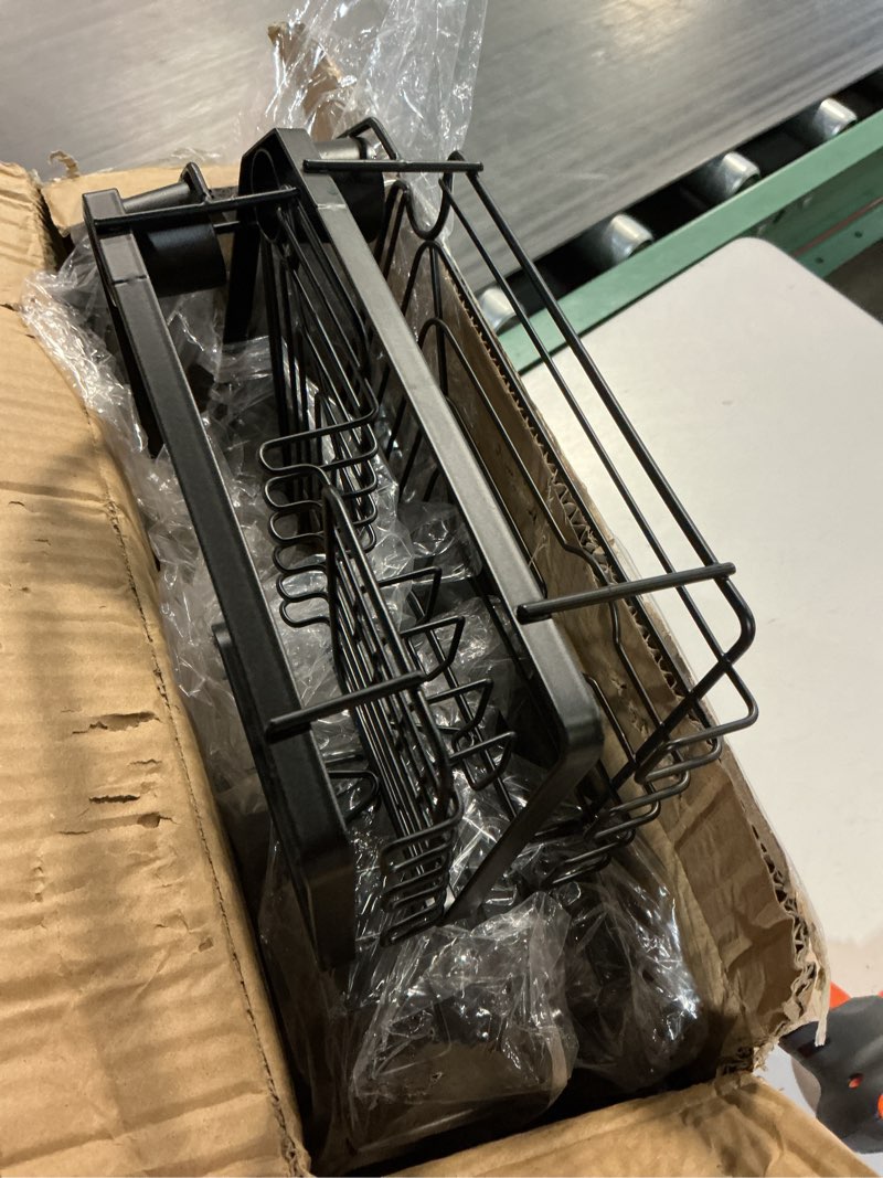 Condition photo showing Good Condition for kegii corner shower caddy tension pole - shower tension rod organizer, floor to ceiling shower caddy 25-114.2 inch, towel rack corner waterproof, black tension caddy - black