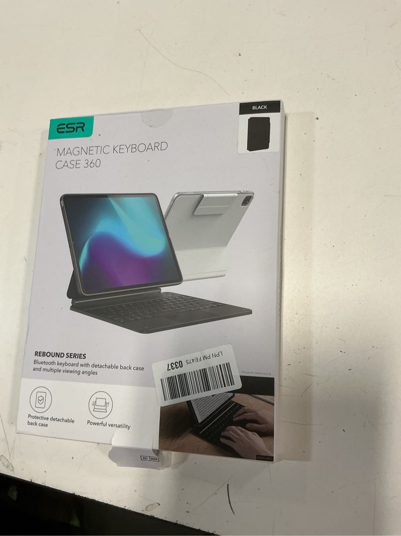 Condition photo showing New/Like New for ESR iPad Pro 13 Inch Case with Keyboard (M5/M4, 2025/2024), iPad Pro 13 Keyboard Case with Easy-Set Magnetic Stand, Portrait/Raised Modes for iPad Pro 13, Removable, Rebound 360 Series, Black iPad Pro 13 2024 Black
